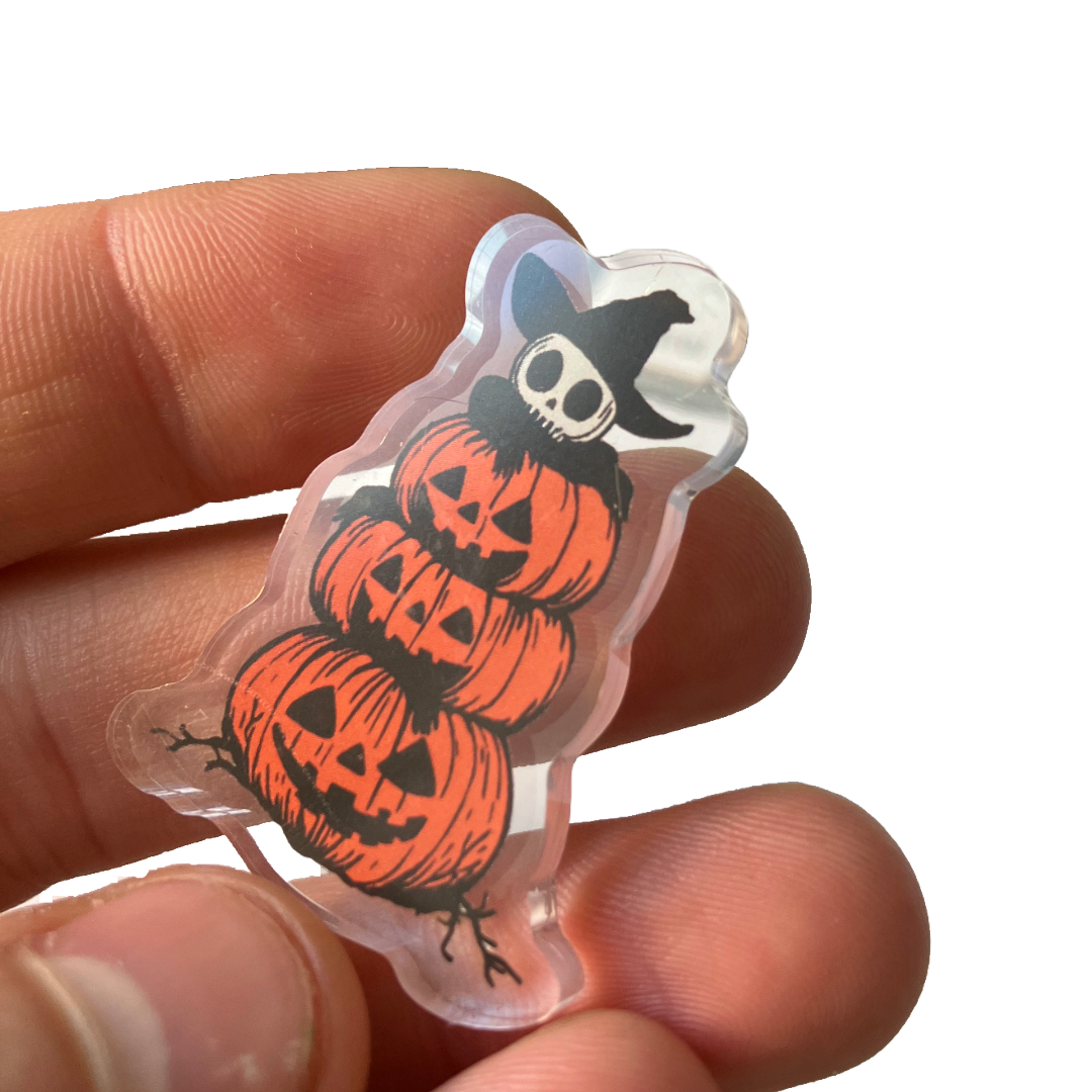 Kürbis Monster - Acryl pin