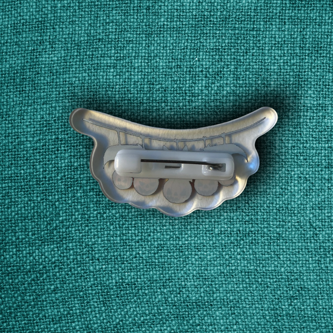 Pumpkin bat chain - Acrylic Pin