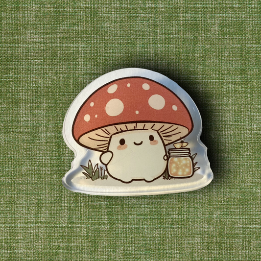 Glühwürmchen Pilz - Acryl Pin