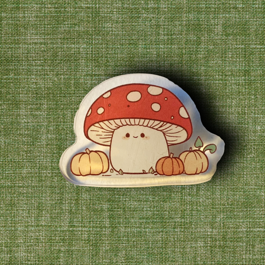 Kürbis Feld Pilz – Acryl Pin