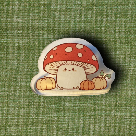Kürbis Feld Pilz – Acryl Pin