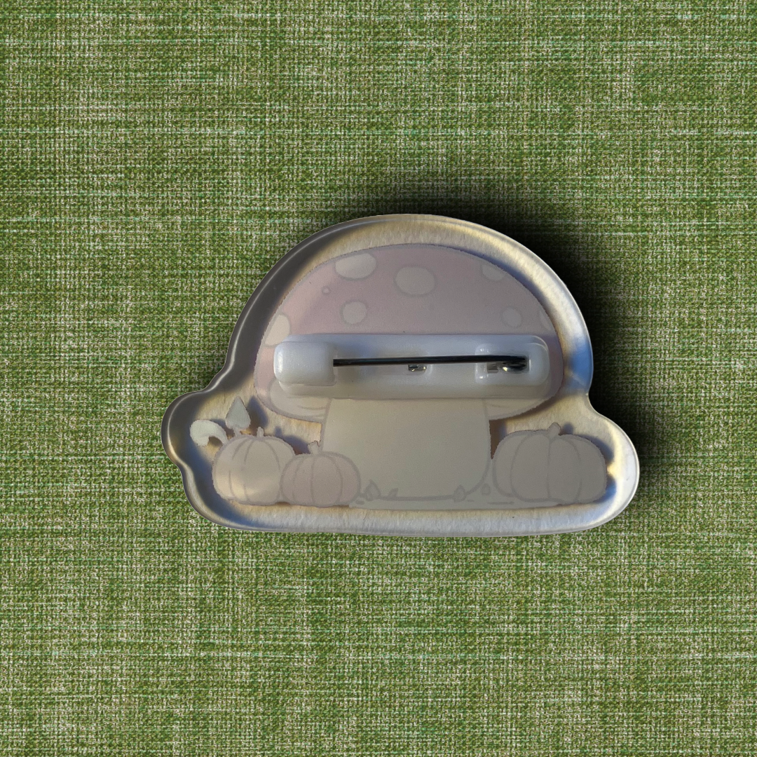 Kürbis Feld Pilz – Acryl Pin